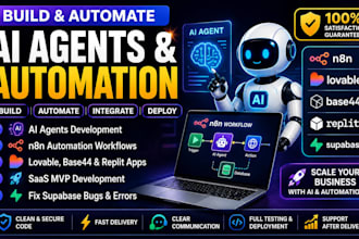 build ai agents n8n automation lovable base44 replit saas mvp fix supabase bugs