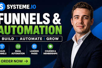 systeme io email marketing automation funnel landing page course membership site