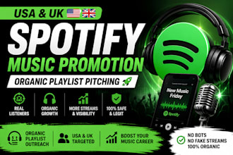 promote your spotify music with organic playlist pitching