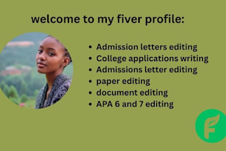 proofread and edit your personal statement, documents and sop
