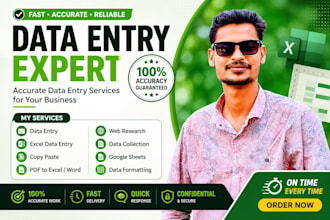 do accurate data entry, excel data entry, copy paste, PDF to excel, invoice