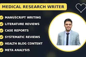 write medical, health, and clinical research articles and blog posts
