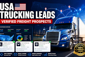generate verified freight brokers leads and verified trucking company leads USA