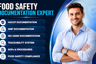 create haccp, gmp, iso 22000 food safety documentation and compliance plans