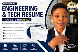 write an ats engineering resume, tech resume, and IT resume that gets interviews