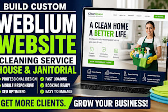build custom weblium website cleaning service website house janitorial website