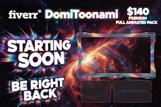 make you a custom ai stream package, overlays, alerts, webcam frames