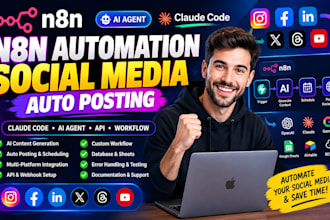 n8n automation social media auto posting  claude code workflow ai n8n agent api