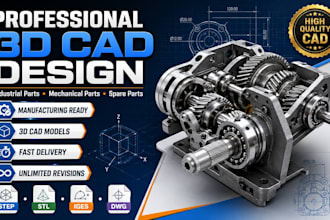 3d cad design, mechanical design, cad modeling, industrial parts, product design