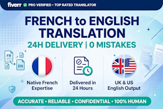 traduire francais vers anglais en 24h
