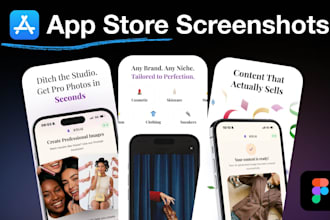 design app store screenshots and google play graphics