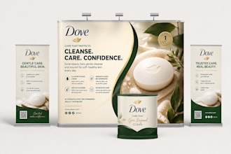 design trade show booth graphics, backdrop and retractable banner