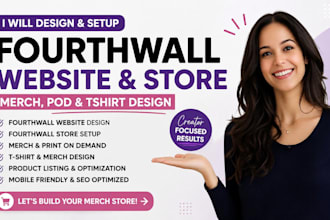 design fourthwall website fourthwall store merch pod and tshirt ecommerce store