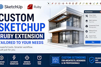 develop a sketchup ruby extension tailored to your needs