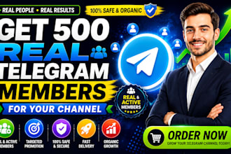 get 500 real telegram members for your channel