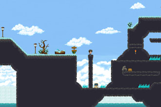 design platformer game environment tileset background assets game props 2d asset