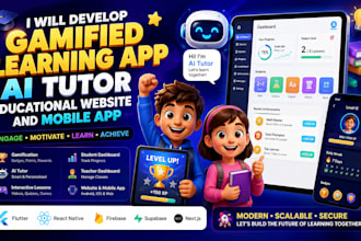 build ai gamification learning website stem multilingual kids quiz learning app