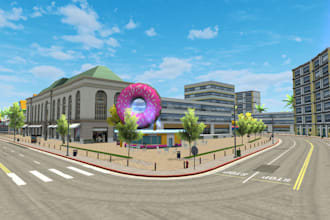 create vrchat world, realistic 3d city environment, and custom metaverse map