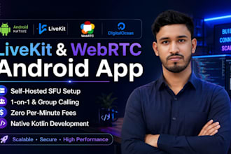 build livekit webrtc audio video calling app and setup sfu