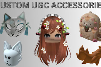 create roblox ugc accessories, hats, hair, avatar items and face accessories