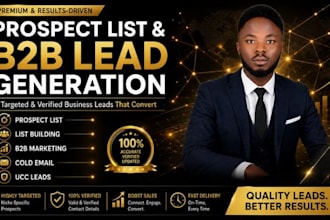 build verified b2b prospect lists for cold email, list building, ucc leads