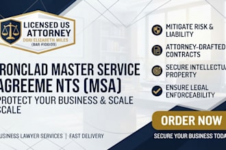 write enterprise master service agreements and sow for saas