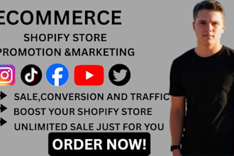 shopify marketing sale funnel and shopify social medial promotion