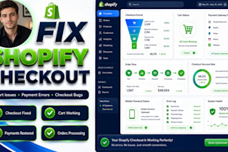 fix shopify checkout, cart issues, payment errors and conversion problems