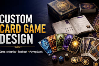 custom card game design playing card game mechanics board game design rulebook