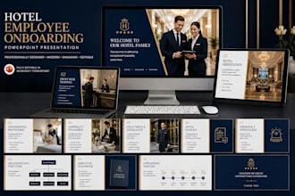 design hotel front desk onboarding slides