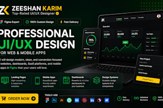 design modern saas dashboard admin panel UI UX in figma