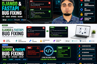 fix django and fastapi backend bugs professionally