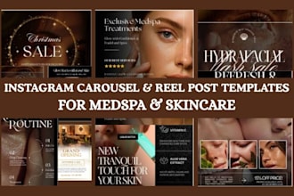 design promotional medspa and skincare instagram posts