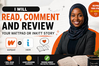 read, comment and review your wattpad or inkitt story