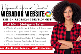 webador website design webador website redesign webador business website webador