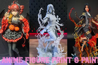 3d print and paint hero forge anime figure character design statue 3d model file