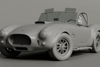 sculpt3d toy car,clean topology,vehicle design,game ready model,stl for printing