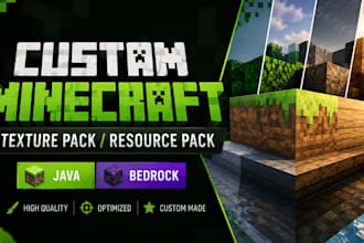 create custom minecraft texture pack or resource pack for java or bedrock