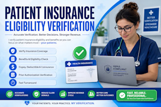 do a data entry patient eligibility check of all insurances