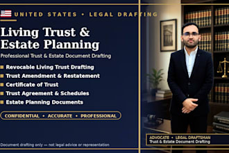 draft your revocable living trust and estate plan documents