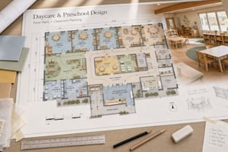 create daycare and preschool floor plans with classroom space planning