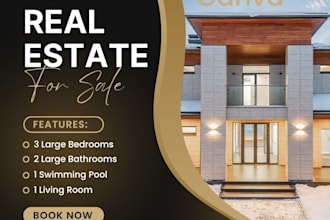 design custom real estate social media templates in canva