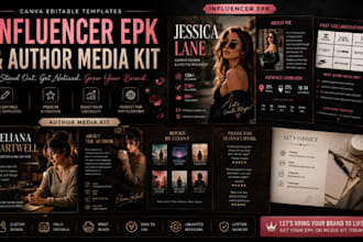 design clickable link influencer media kit, press kit, brand collaboration kit