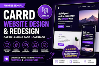 carrd website design, redesign carrd website, carrd landing page, carrd co