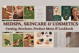 design aesthetic medspa skincare catalog and service menu