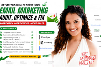 audit optimize and fix klaviyo mailchimp activecampaign email automation