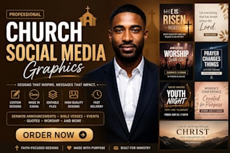 design professional church social media posts