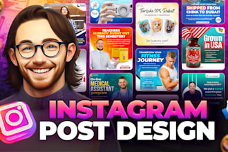 design instagram post, instagram feed or carousel post design