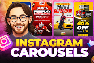 design instagram post, instagram feed or carousel post design