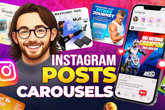 design instagram post, instagram feed or carousel post design